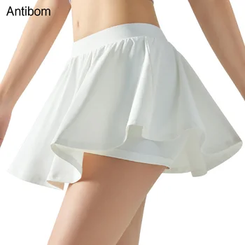 Спортивные шорты Antibom с антибликовым покрытием, женские повседневные шорты свободного кроя, дышащие юбки для фитнеса
